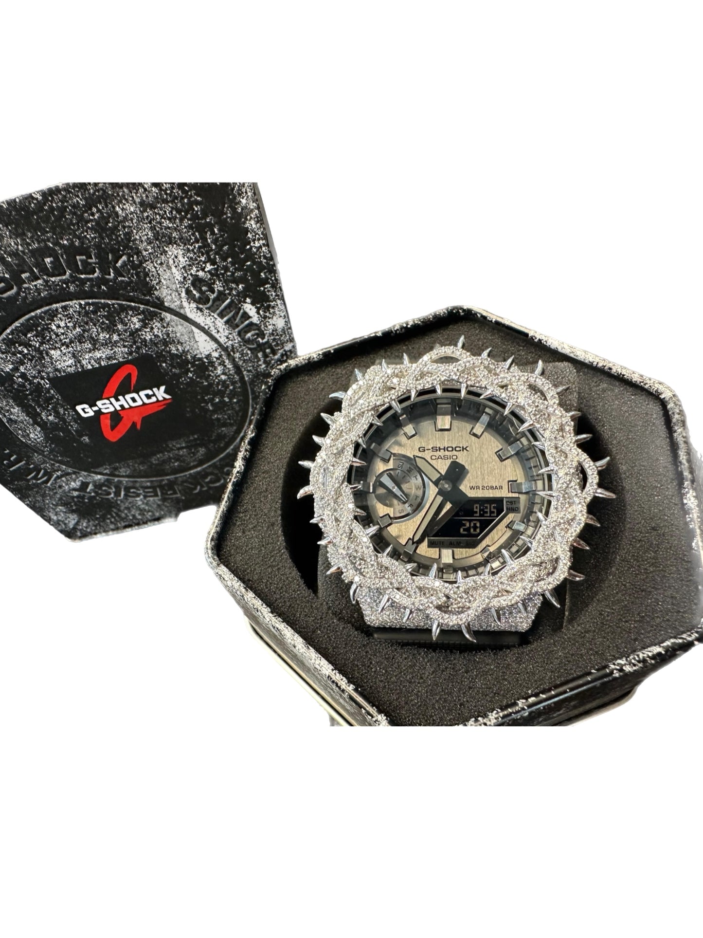 Casio G Shot With Custom Bezel VVS 1 Moissonite