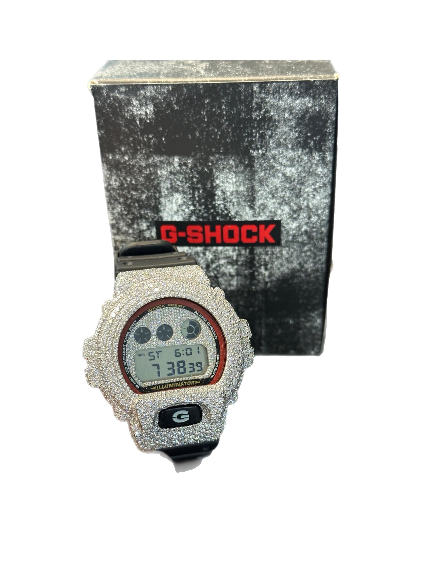 Casio G Shot With Custom Bezel VVS 1 Moissonite