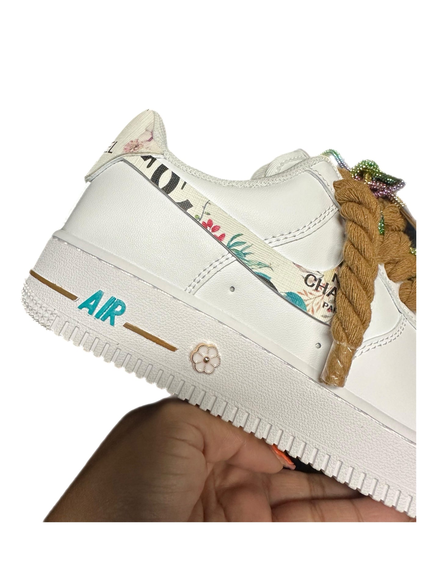 Nike Airforce 1 Custom By Holygang Retro Size 6.5Y 8W