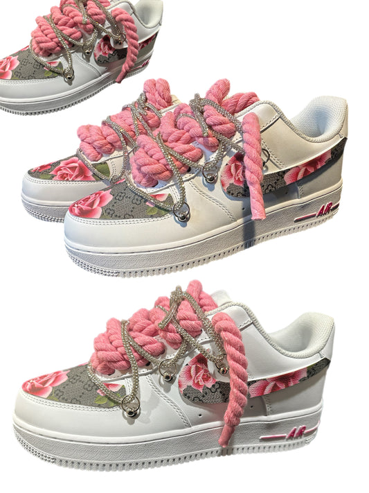 Nike Airforce 1 Custom By Holygang Retro Size 6.5Y 8W